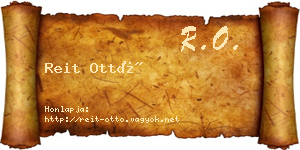 Reit Ottó névjegykártya